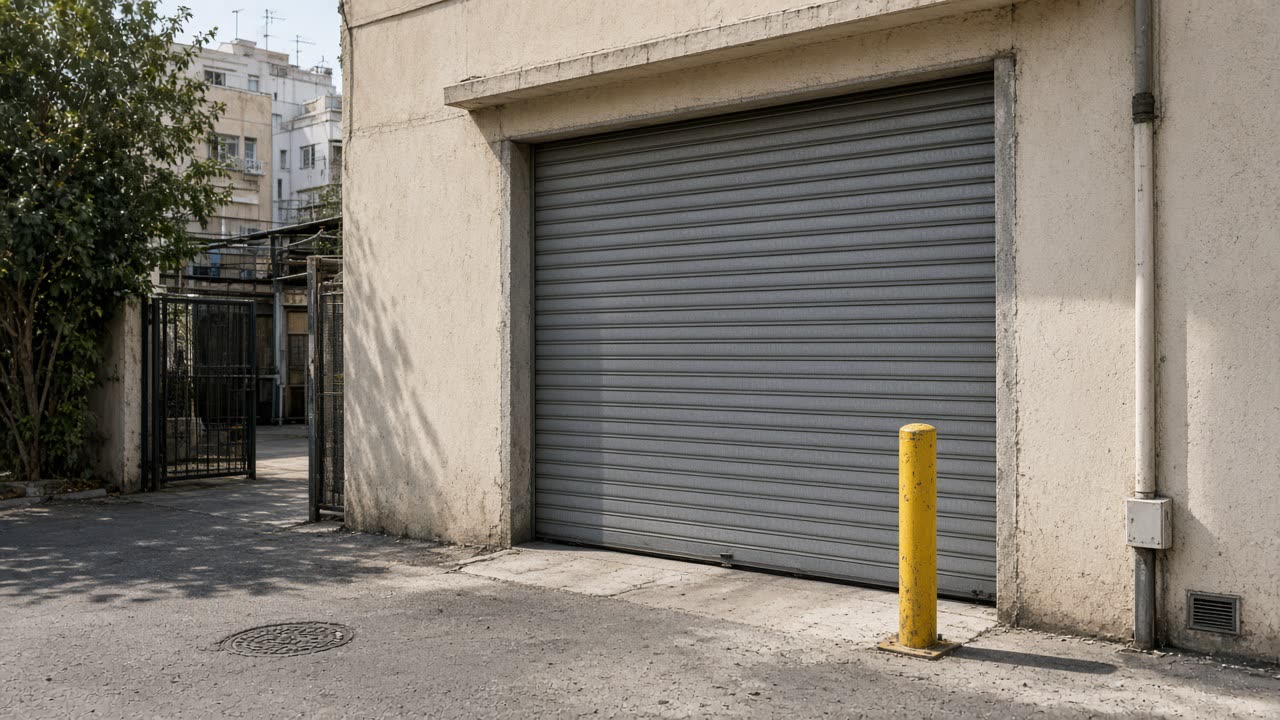 Dispatch counter and parcel scale at Nachtzug Courier Ltd, 9 HaRakevet Street, Tel Aviv, Israel